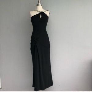 Vintage Betsy & Adam black long maxi size 4 dress